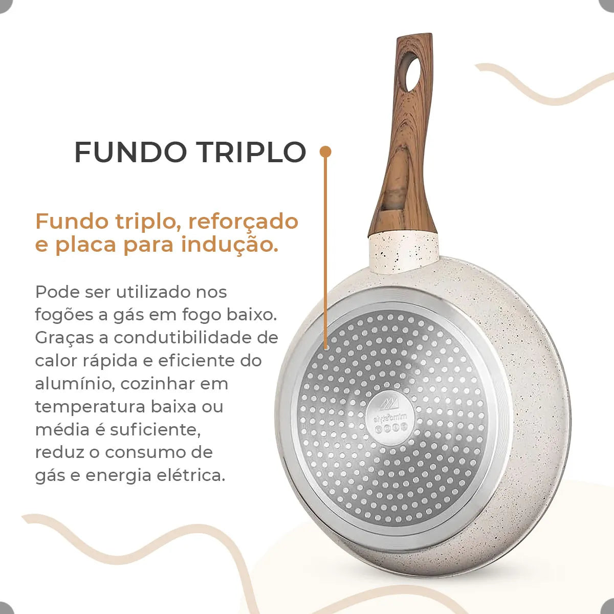 Jogo De Panelas Antiaderente Cerâmica Mimo 10 Peças