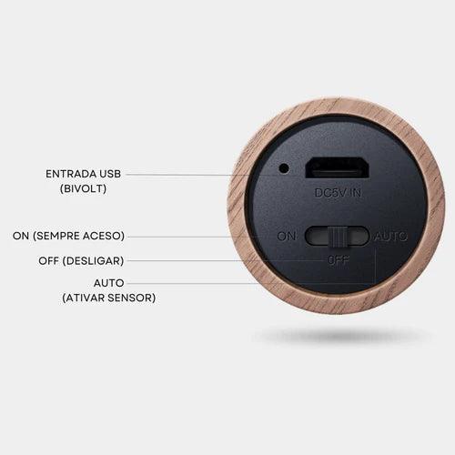 Luminária LED com Sensor de Movimento Carpetino