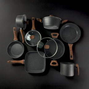 Jogo de Panelas Linen Ceramic - Revestimento Cerâmico Antiaderente 8 Peças