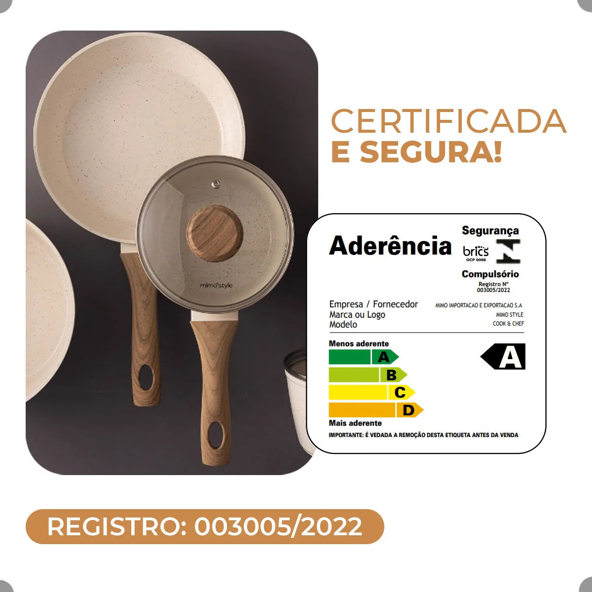 Jogo De Panelas Antiaderente Cerâmica Mimo 10 Peças