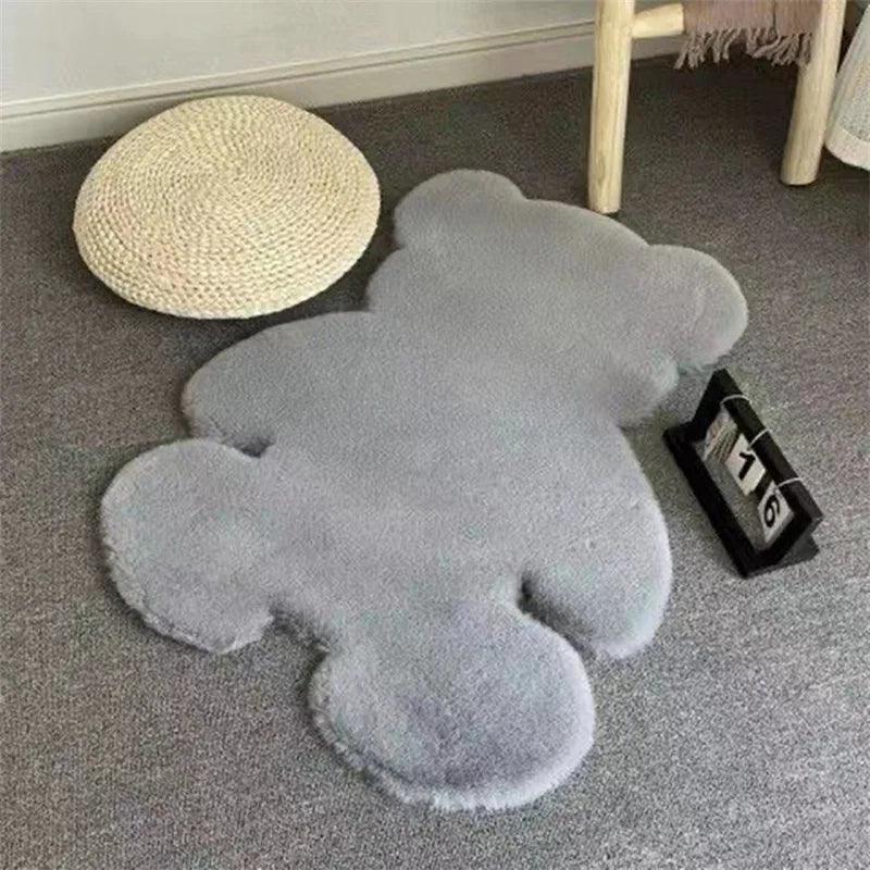 Tapete de Pelúcia Formato de Urso