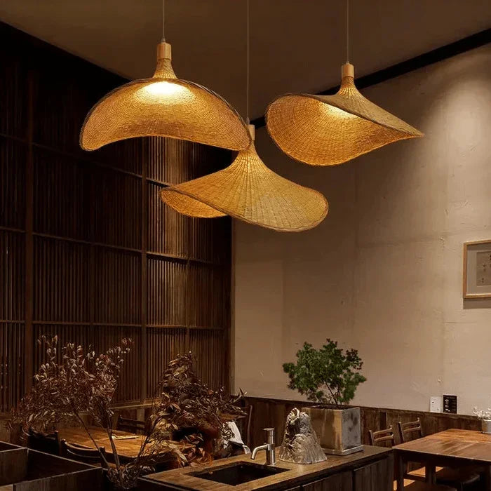 Luminária Pendente de Bambu