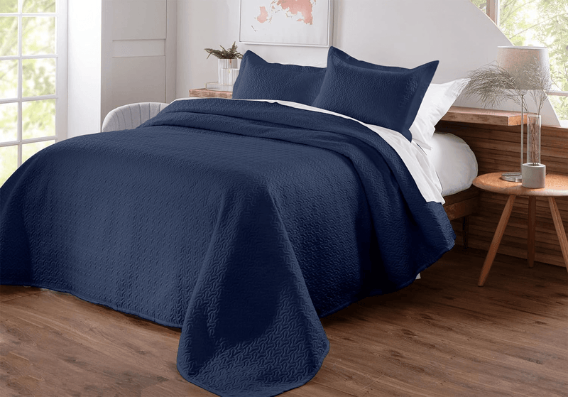 Kit de Colcha de Cama Azul